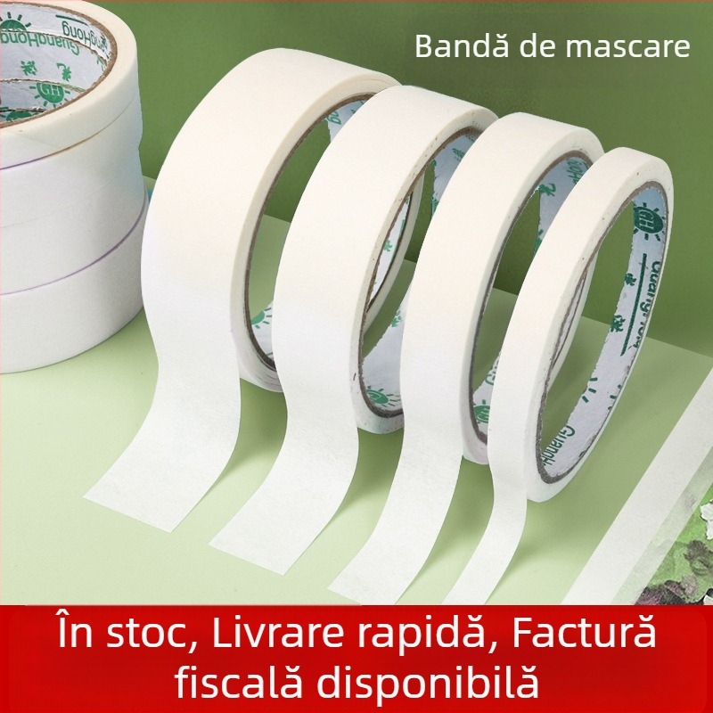 Bandă de mascare pentru artă, adeziv puternic, fără urme, impermeabilă, ruptibilă, pentru pictură și decorare cu spray