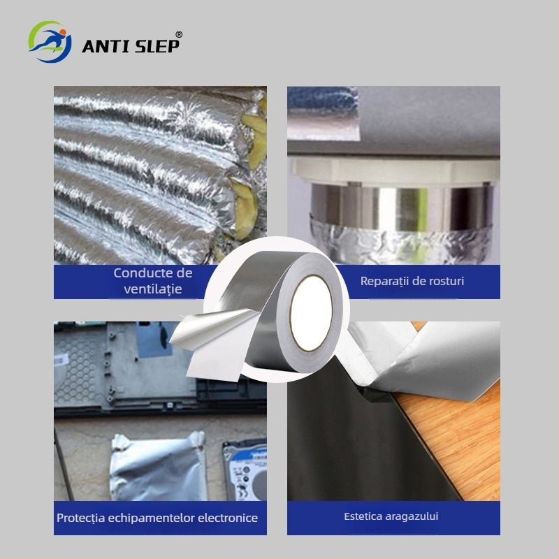 Bandă din folie de aluminiu pentru bucătărie — impermeabilă, rezistentă la ulei, autoadezivă, rezistentă la temperaturi înalte, cu hârtie de susținere
