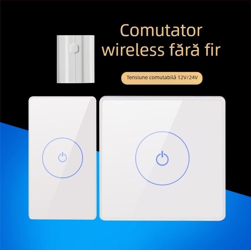 12/24V control de acces din sticlă securizată pentru uși automate, panou cu întrerupător tactil fără fir pentru ieșire