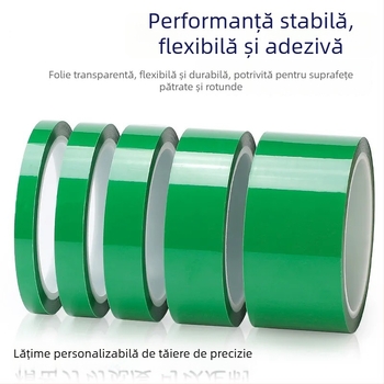 Bandă PET verde pentru izolație și protecție a bateriilor cu litiu, rezistentă la acizi și baze