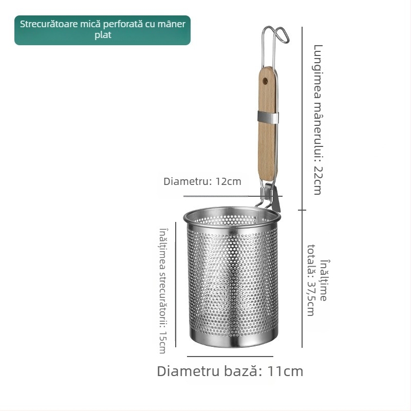 Colander din oțel inoxidabil cu plasă filtrantă pentru tăiței Malatang, mare