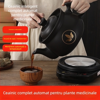 Oală automată de decoct pentru uz casnic, recipient ceramic pentru sănătate, oală din lut multifuncțională, fierbător electric pentru plante medicinale