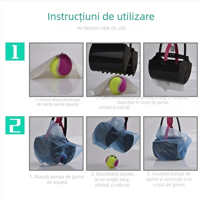Lopată pentru colectarea fecalelor câinilor în timpul plimbărilor