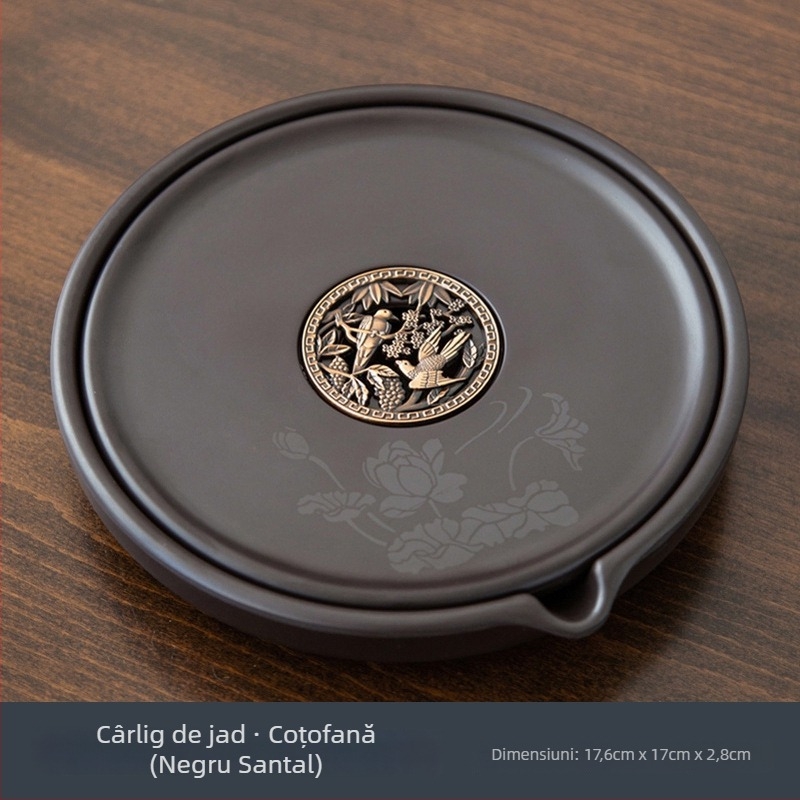 Suport pentru ceainic cu bază de infuzare uscată, covoraș pentru ceașcă și pernă absorbantă – accesorii pentru setul de ceai