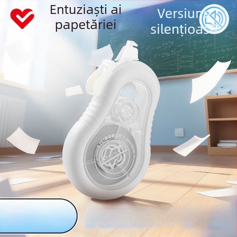 Bandă corectoare Hobby CT8310, albă, 20 m, durabilă și silențioasă pentru elevi
