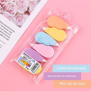 Wanyou bandă corector cu motif bomboane, set de 6 bucăți, 5 mm x 4 m