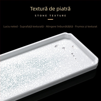 Farfurie din melamină cu aspect imitaţie de porţelan, pentru uz comercial – restaurante şi hoteluri, formă neobișnuită, rezistentă la cădere