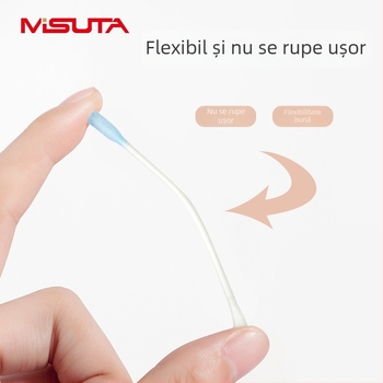 MISUTA Bețișor cu bumbac lipicios pentru bebeluși – instrument de curățare a urechilor și a nasului la nou-născuți