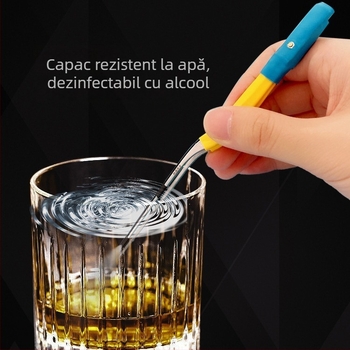 Instrument de curățare a urechilor din silicon pentru copii, vârf moale, fluorescent, reîncărcabil