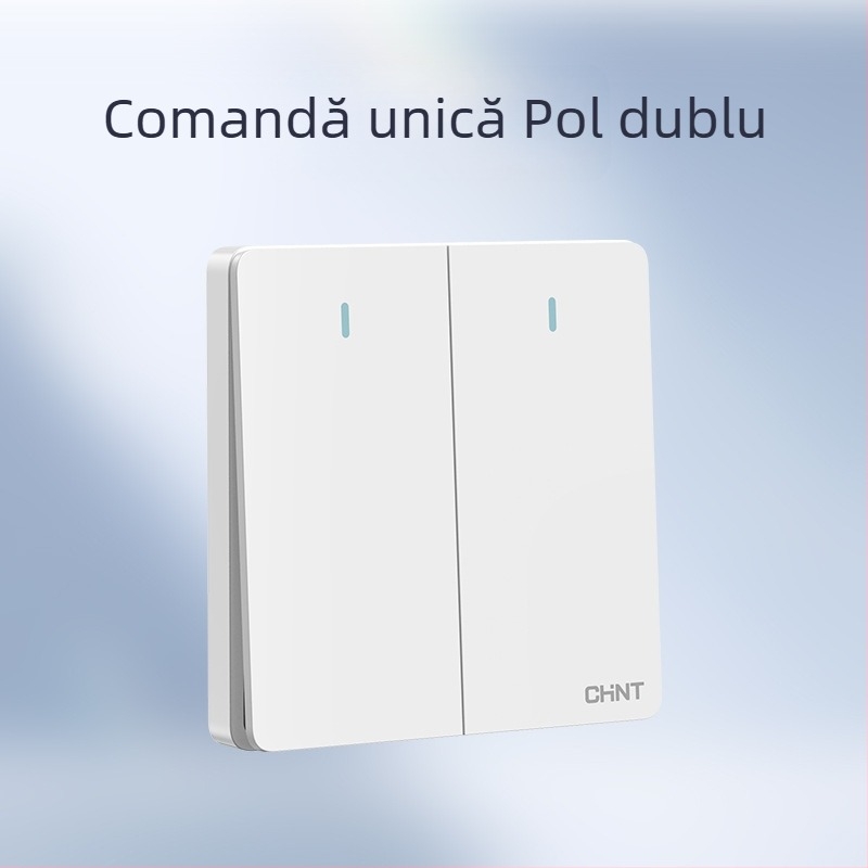 Chint întrerupător priză încastrabil pe perete, panou cu 1 modul, 5 găuri, crem, alb 6C