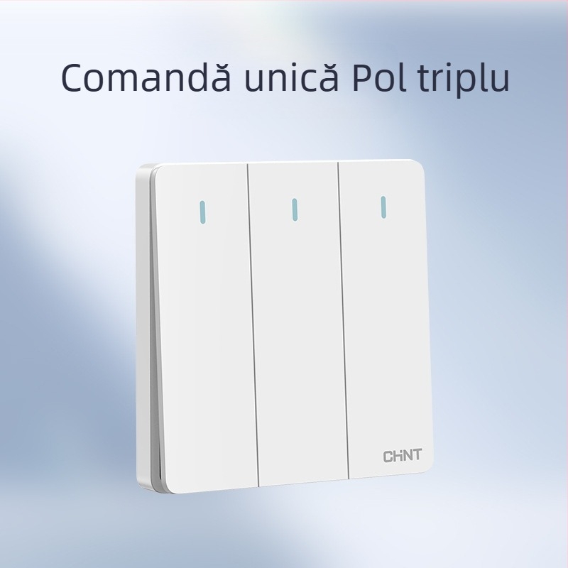 Chint întrerupător priză încastrabil pe perete, panou cu 1 modul, 5 găuri, crem, alb 6C