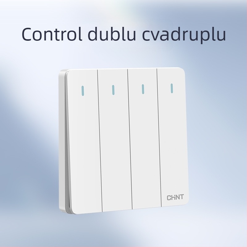 Chint întrerupător priză încastrabil pe perete, panou cu 1 modul, 5 găuri, crem, alb 6C
