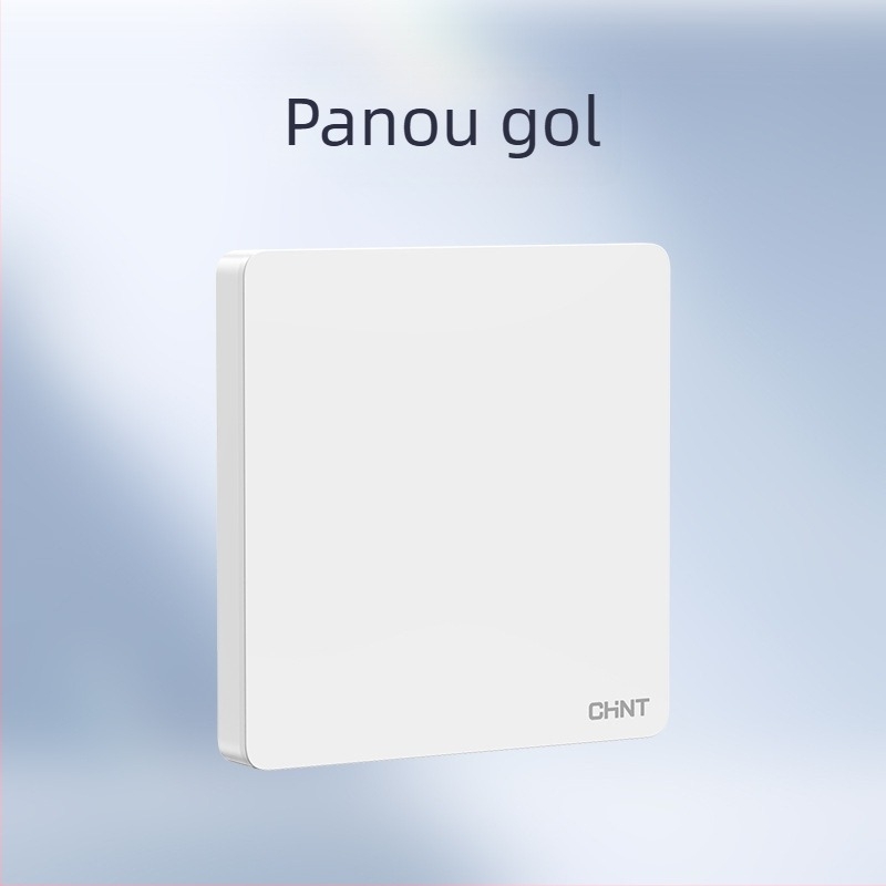 Chint întrerupător priză încastrabil pe perete, panou cu 1 modul, 5 găuri, crem, alb 6C