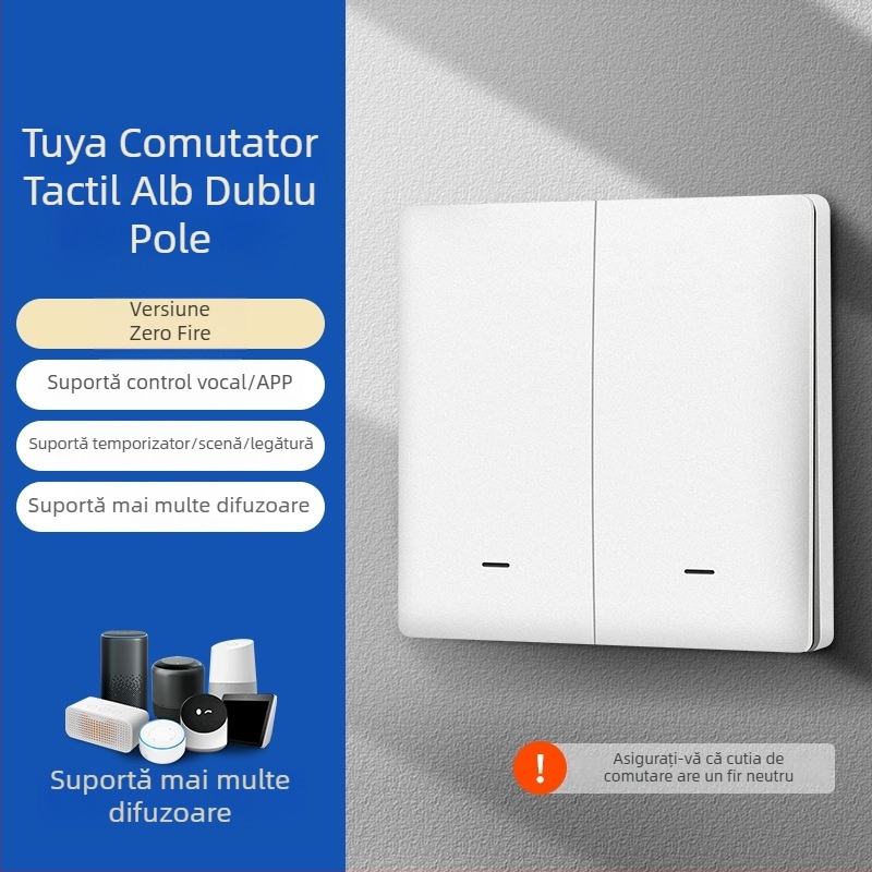Zhengshang B1 comutator Tuya inteligent, WiFi, panou vocal la distanță, standard european