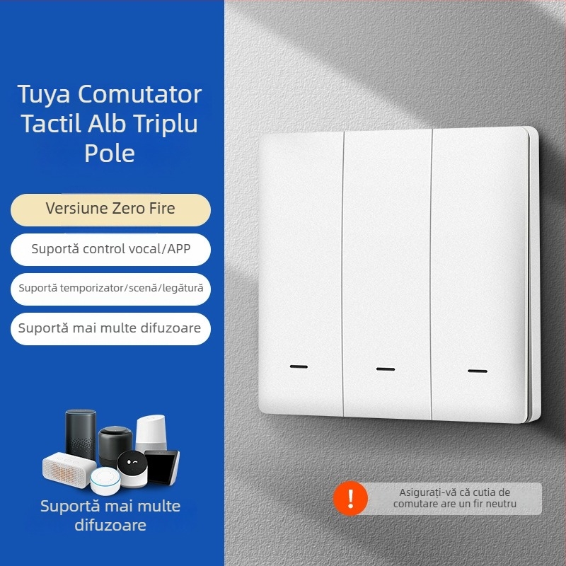 Zhengshang B1 comutator Tuya inteligent, WiFi, panou vocal la distanță, standard european