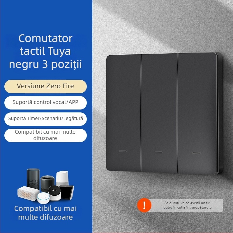 Zhengshang B1 comutator Tuya inteligent, WiFi, panou vocal la distanță, standard european