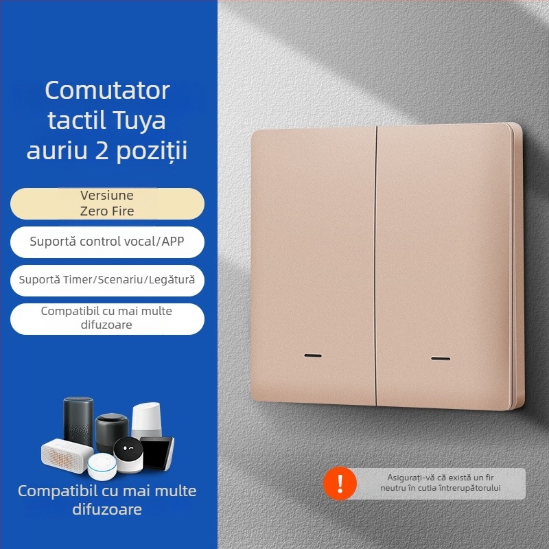 Zhengshang B1 comutator Tuya inteligent, WiFi, panou vocal la distanță, standard european