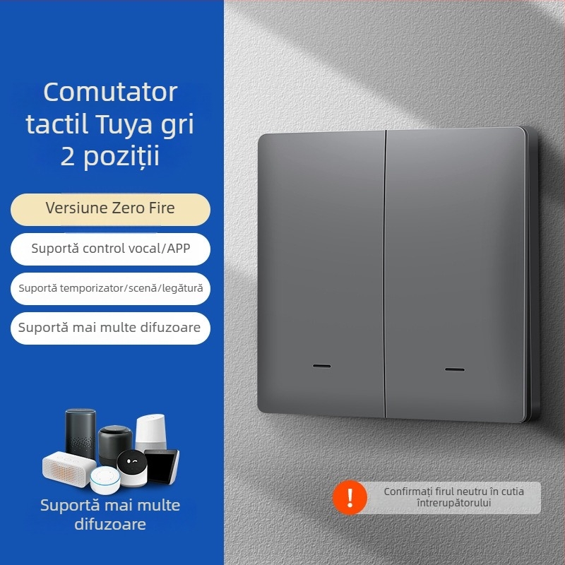 Zhengshang B1 comutator Tuya inteligent, WiFi, panou vocal la distanță, standard european