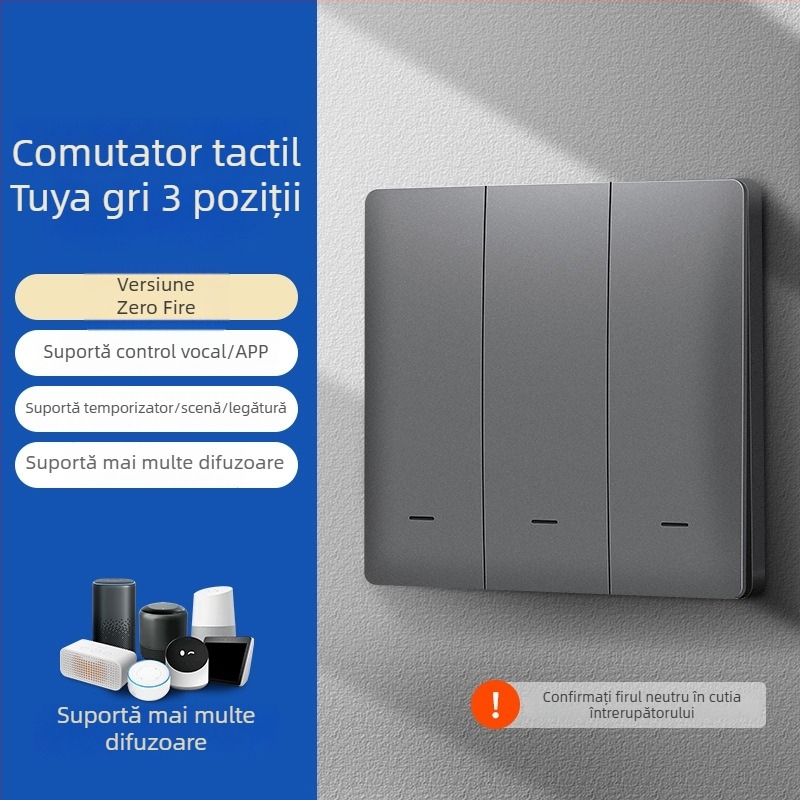 Zhengshang B1 comutator Tuya inteligent, WiFi, panou vocal la distanță, standard european
