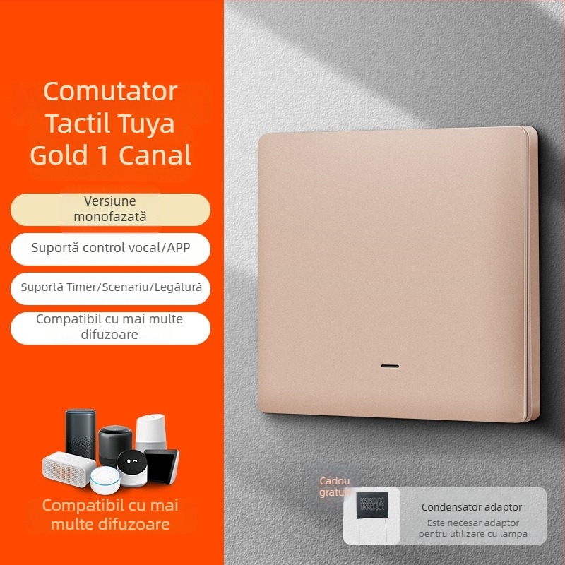 Zhengshang B1 comutator Tuya inteligent, WiFi, panou vocal la distanță, standard european