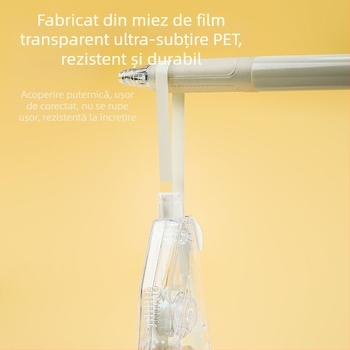 Lepusheng 90983 Bandă Bej de Corecție Silențioasă, 30 m pentru Birou și Elevi, Film Ultra-subțire, Anti-Desprindere, Durabilă
