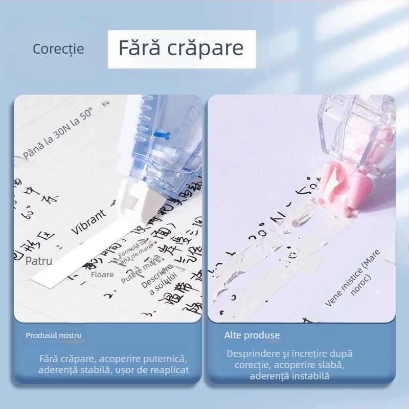 XZ101 Bandă corectoare colorată – pachet economic pentru elevi, capacitate mare, durabilă și rezistentă la căderi