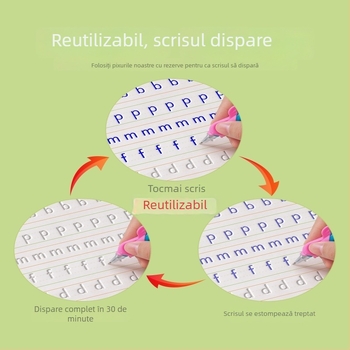 Carte digitală de practică a scrisului pentru copii, cu creion cu caneluri, pentru începători și grădiniță