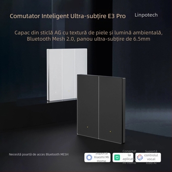 Lingpu E3ProMesh 2.0 AG întrerupător din sticlă cu control de la distanță și control vocal