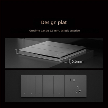 Lingpu E3ProMesh 2.0 AG întrerupător din sticlă cu control de la distanță și control vocal