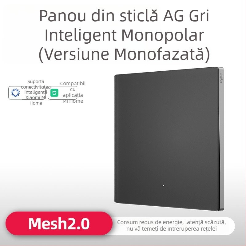 Lingpu E3ProMesh 2.0 AG întrerupător din sticlă cu control de la distanță și control vocal