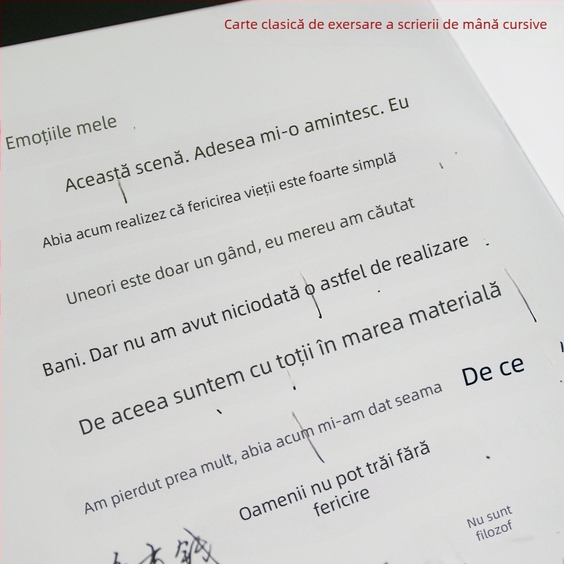 Siyuan 1-Copie de exerciții pentru adulți: practică de scriere în stil normal, semi-cursiv și cursiv, cu stilou dur