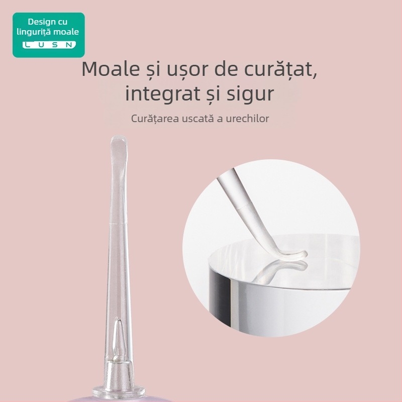 Rushan Set de lingurițe auriculare luminoase pentru copii, cu lupă – curățare sigură a canalului auditiv