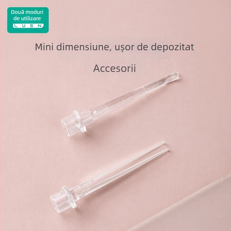 Rushan Set de lingurițe auriculare luminoase pentru copii, cu lupă – curățare sigură a canalului auditiv