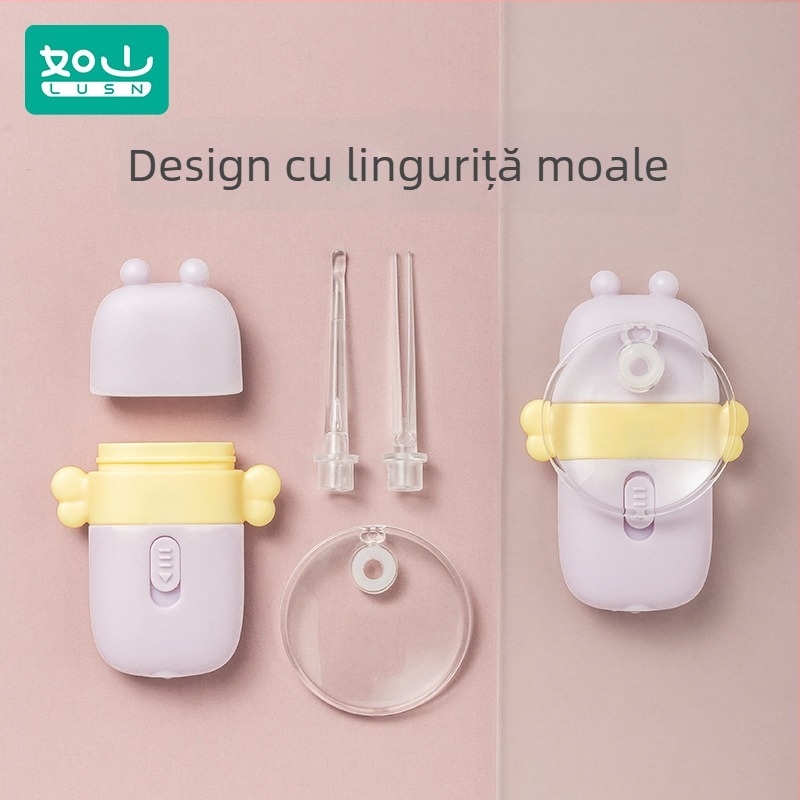 Rushan Set de lingurițe auriculare luminoase pentru copii, cu lupă – curățare sigură a canalului auditiv