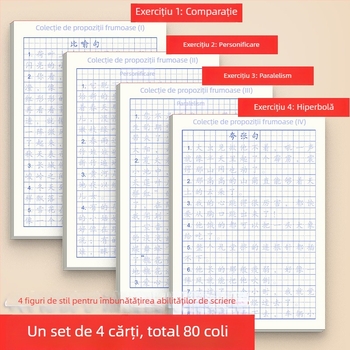 Right World Caligrafie: Set de caiete de exerciții pentru practică — propoziții frumoase zilnice și colecții de cuvinte pentru clasele 3–6