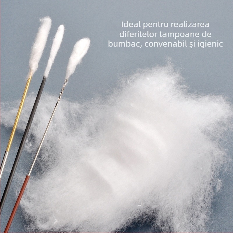 Bețișoare de urechi din bumbac, pentru igienă urechilor, cu alcool dezinfectant, pachet de 20 g