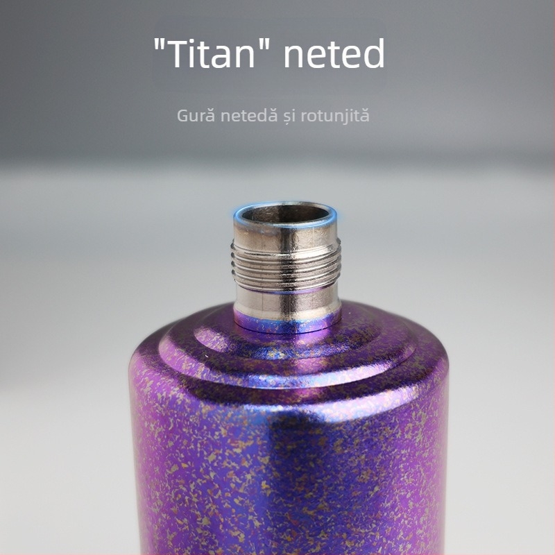 Sticlă de vin din titan pur, pentru exterior, portabilă, ușoară, sigilată, 1 kg