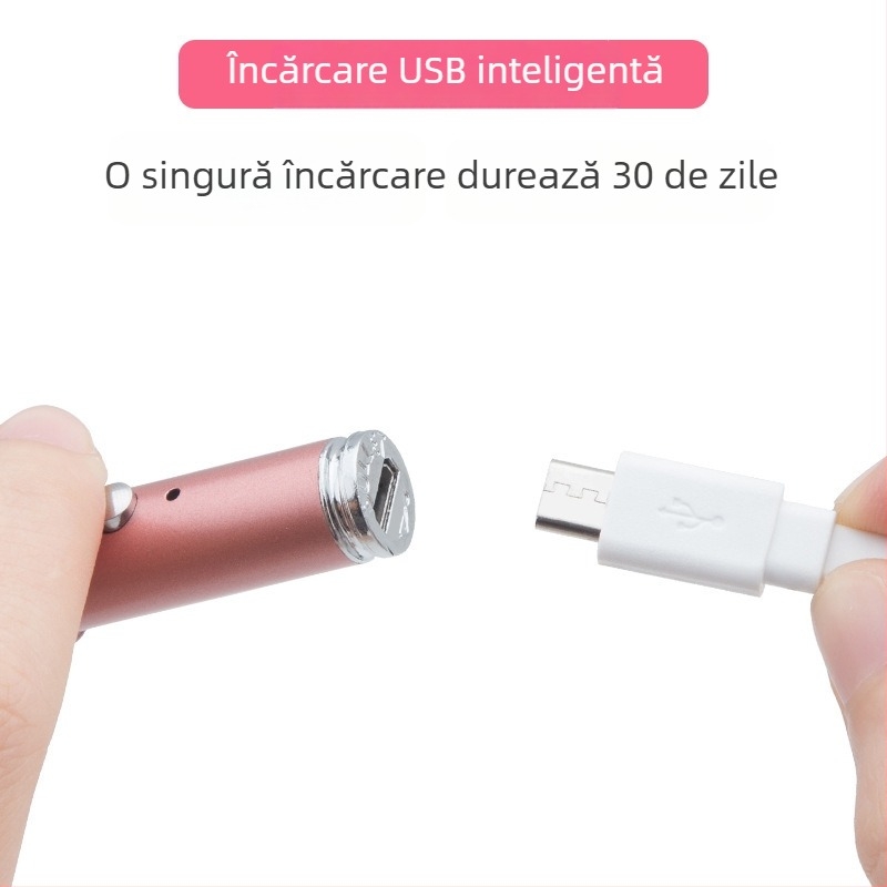 Set USB reîncărcabil pentru curățarea urechilor cu lingură de urechi iluminată și clește pentru cerumen, instrument vizual de igienă a urechilor