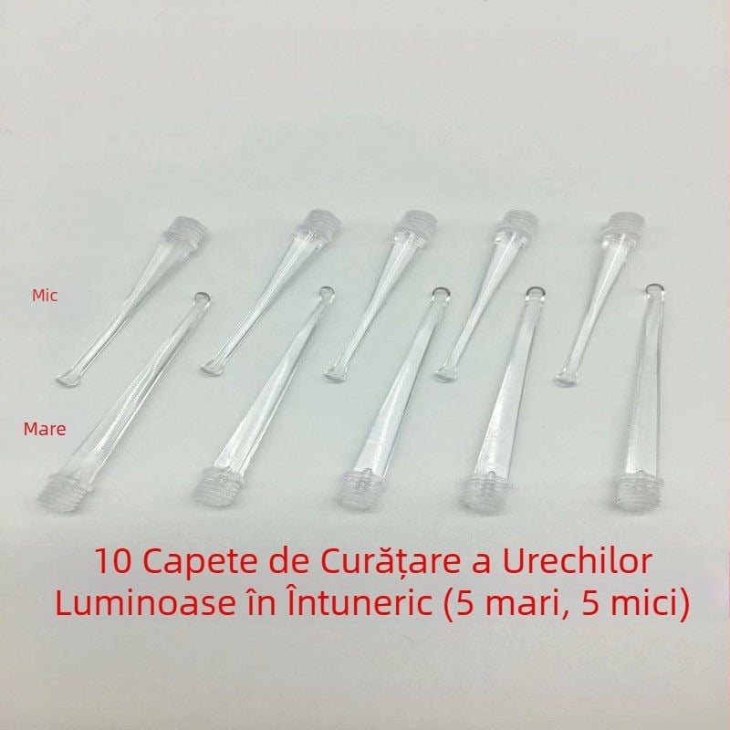 Capul luminos pentru lingurița urechii, cu interfață filetata