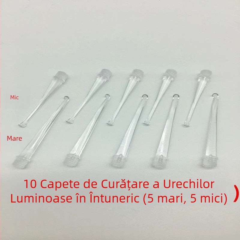 Capul luminos pentru lingurița urechii, cu interfață filetata