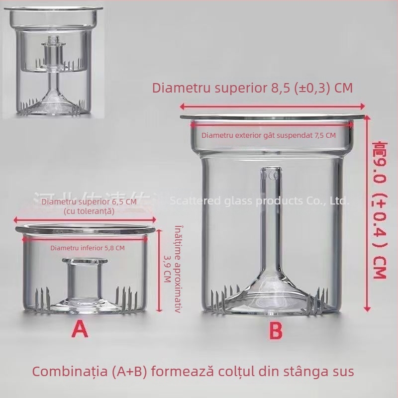 Ceainic cu mâner ridicător, a patra generație — vas interior integrat pentru aburire și fierbere, vase interne pentru aburire și fierberea ceaiului, accesorii pentru filtre de ceai pentru uz casnic
