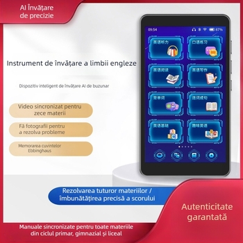 Dispozitiv AI de buzunar pentru învățarea limbii engleze, a cincea generație, cu funcție de repetare și redare audio pentru ascultare, tabletă pentru elevi
