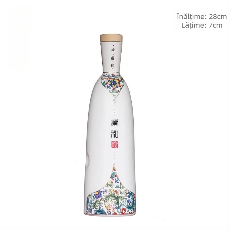 Sticlă ceramică Jingdezhen pentru băuturi alcoolice, 0,5 kg, calitate premium, set de pahare în stil japonez, cutie cadou