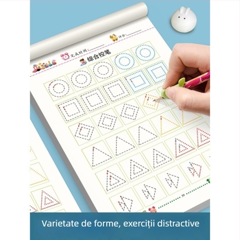 Antrenament de control al trasării: caiet cu puncte pentru grădiniță, pregătire pentru clasa întâi