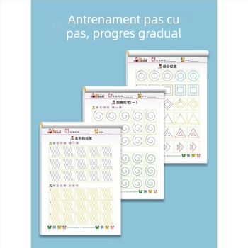 Antrenament de control al trasării: caiet cu puncte pentru grădiniță, pregătire pentru clasa întâi