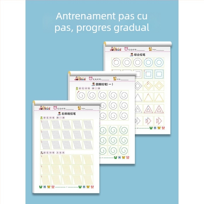 Antrenament de control al trasării: caiet cu puncte pentru grădiniță, pregătire pentru clasa întâi