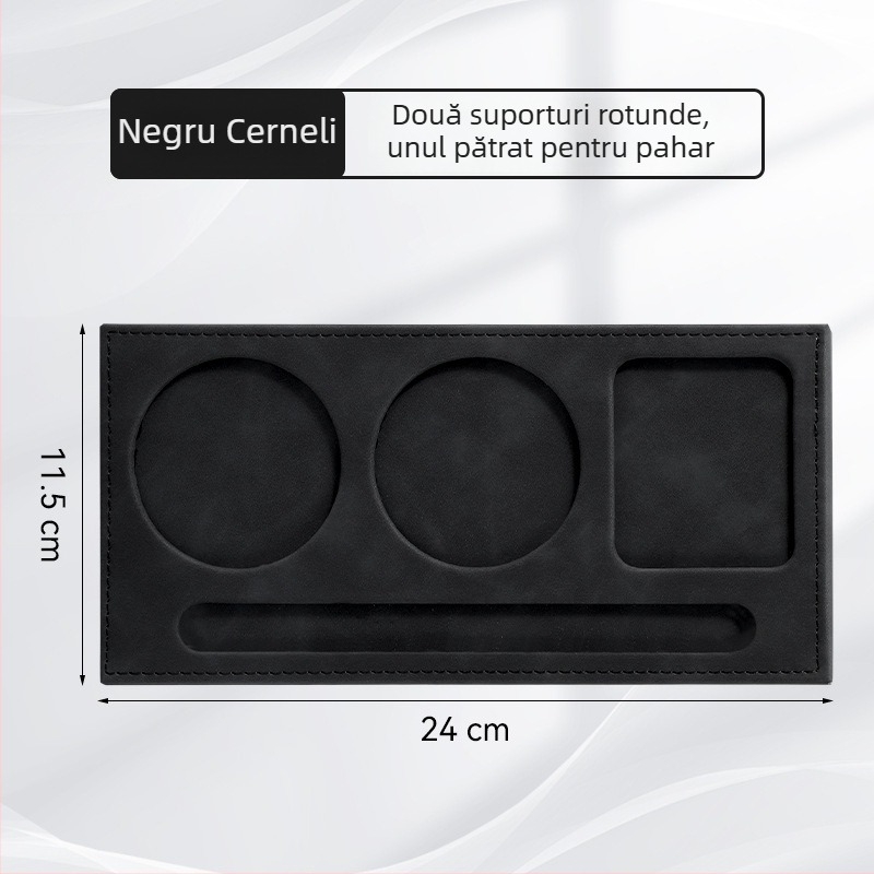 Mapă din piele A4 cu logo personalizat pentru conferințe, bloc de notițe și suport pentru pahar