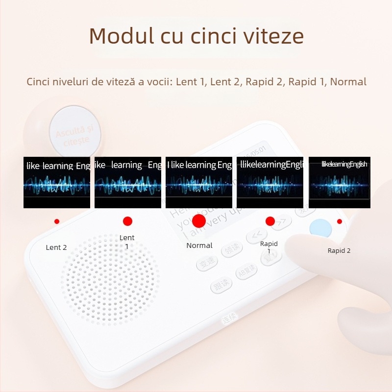 Famous School Hall dispozitiv de învățare a limbii engleze pentru ascultare, sincronizat cu manualele, MP3 înregistrator portabil și player, model K15