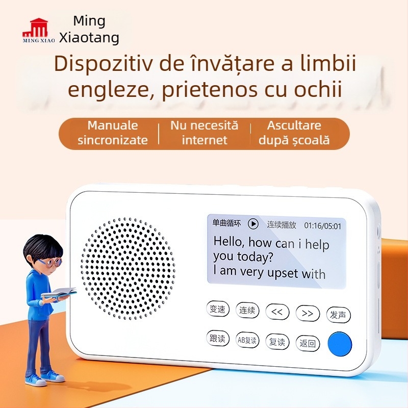 Famous School Hall dispozitiv de învățare a limbii engleze pentru ascultare, sincronizat cu manualele, MP3 înregistrator portabil și player, model K15