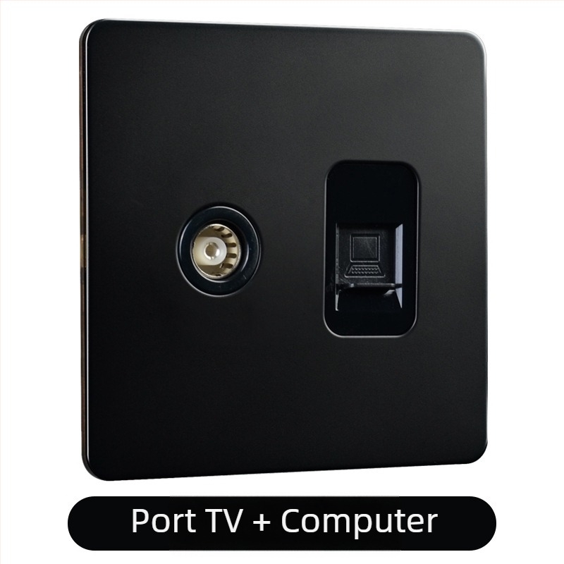 Panou întrerupător din alamă cu levier, stil retro-industrial, soclu metalic negru, 86x86 mm